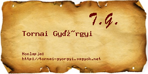 Tornai Györgyi névjegykártya